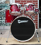 Premier XPK Modern Rock Birch  Trans Ruby Lacquer 5-Piece  Drum Set